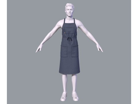 Mens apron 3D मॉडल