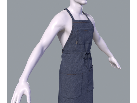 Mens apron 3D मॉडल