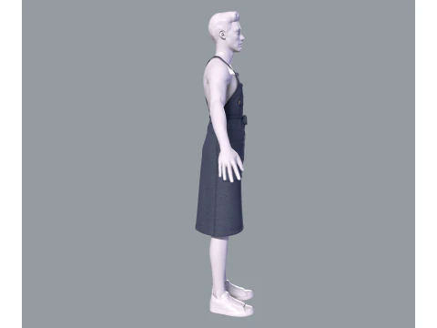 Mens apron 3D Model