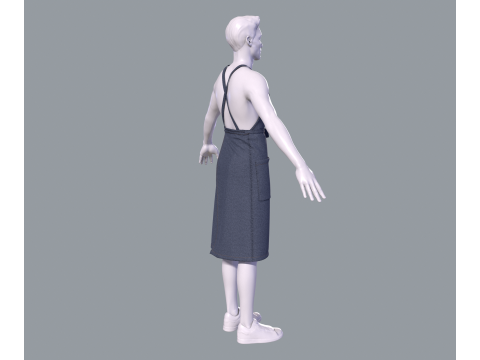 Mens apron 3D मॉडल