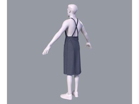 Mens apron 3D मॉडल