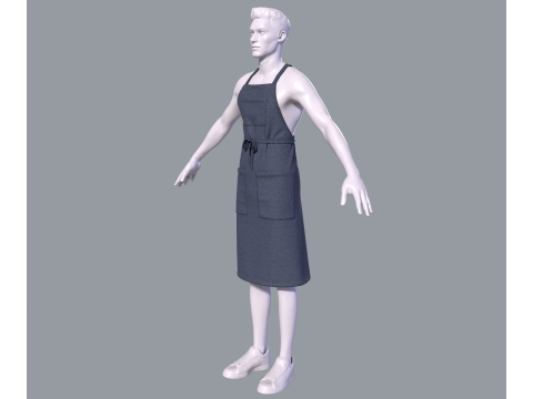Mens apron 3D मॉडल