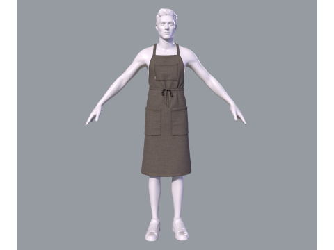 Mens apron 3D मॉडल