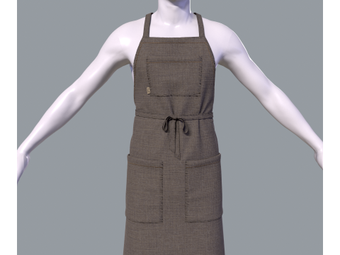 Mens apron 3D मॉडल