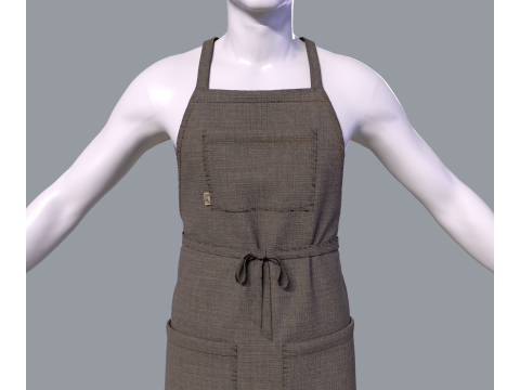 Mens apron 3D मॉडल