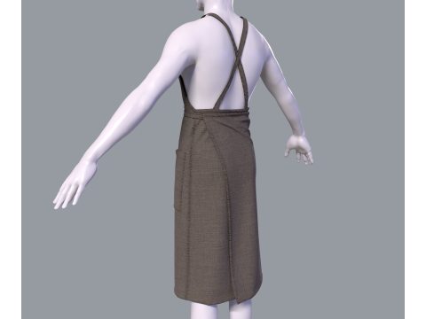 Mens apron 3D मॉडल