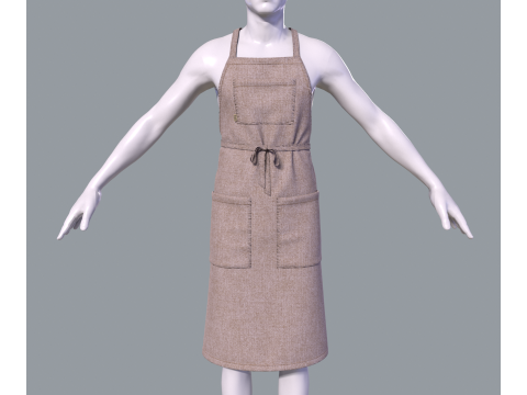 Mens apron 3D मॉडल