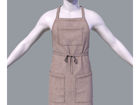 Mens apron 3D मॉडल