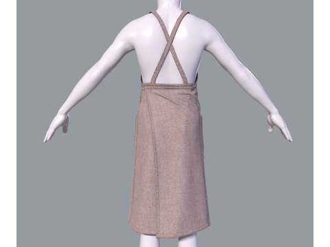 Mens apron 3D मॉडल