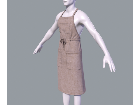 Mens apron 3D मॉडल