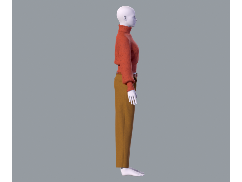 Pull et pantalon pour femme Modèle 3D