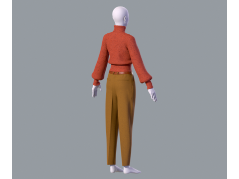 Pull et pantalon pour femme Modèle 3D