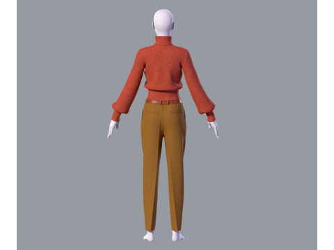 Pull et pantalon pour femme Modèle 3D
