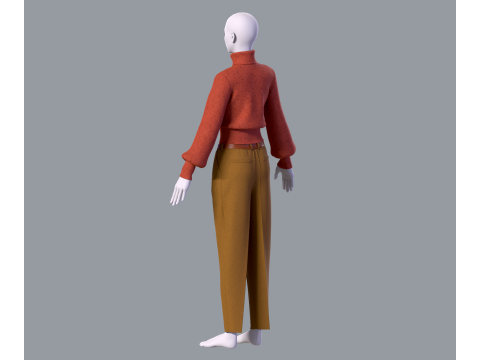 Pull et pantalon pour femme Modèle 3D