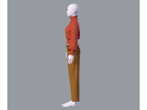 Pull et pantalon pour femme Modèle 3D