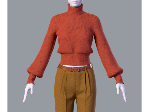 Pull et pantalon pour femme Modèle 3D