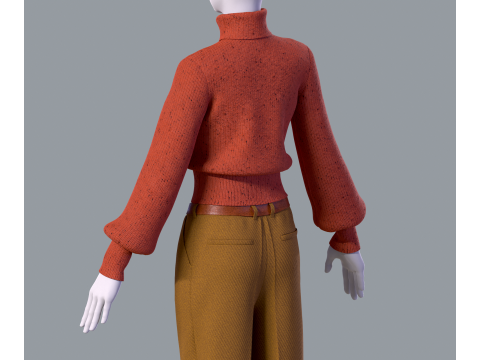 Pull et pantalon pour femme Modèle 3D