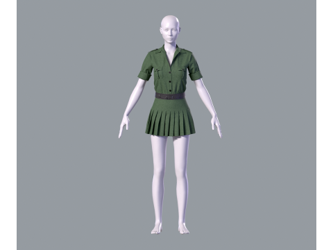 Womens casual outfit 3D Model