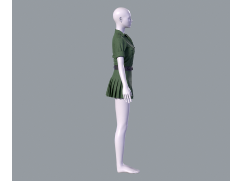 Womens casual outfit 3D Model
