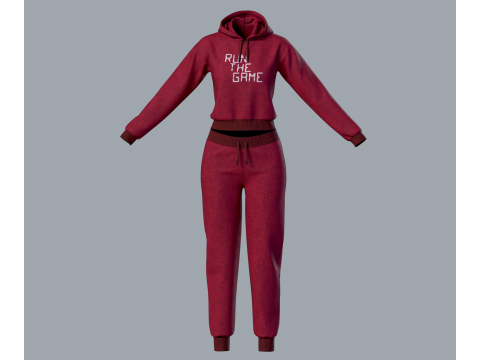 Простий жіночий спортивний костюм 3D Модель