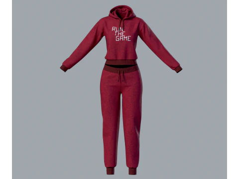Simple Womens Tracksuit 3D Model