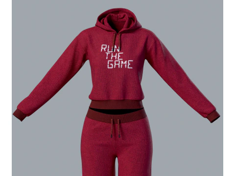 Simple Womens Tracksuit 3D Model