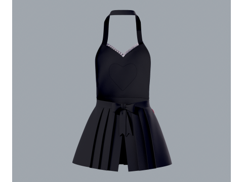 Womens apron Heart 3D Model
