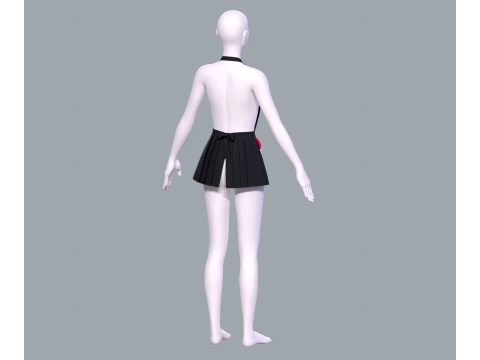 Womens apron Heart 3D Model