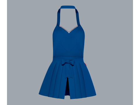 Womens apron Heart 3D Model