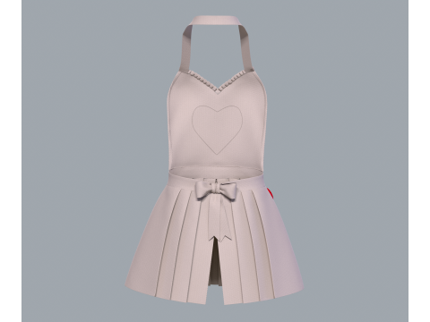 Womens apron Heart 3D Model