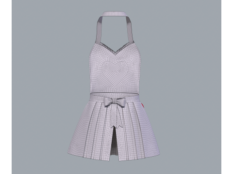 Womens apron Heart 3D Model