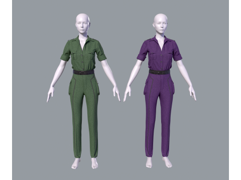 L&auml;ssiges Damen-Outfit 2 3D Modell