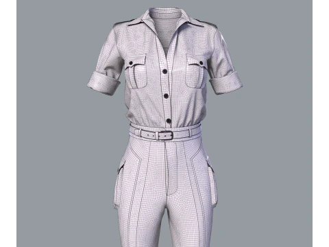 Womens Casual Outfit 2 3D Model