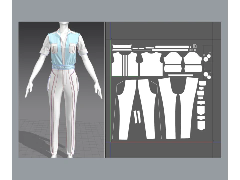 Womens Casual Outfit 2 3D Model