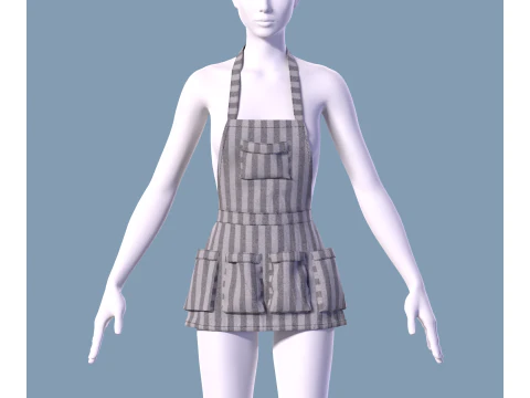 Damesschort met zakken 3D Model