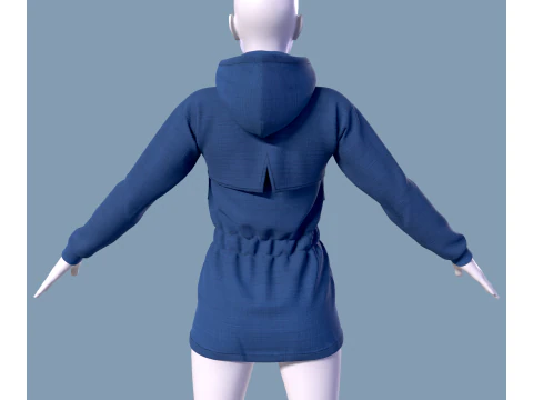 Womens jacket with hood 3D Model