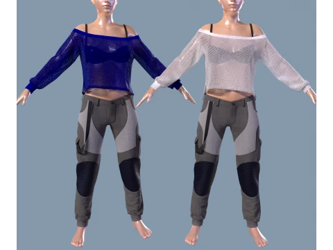 Womens Casual Outfit 2 3D Model
