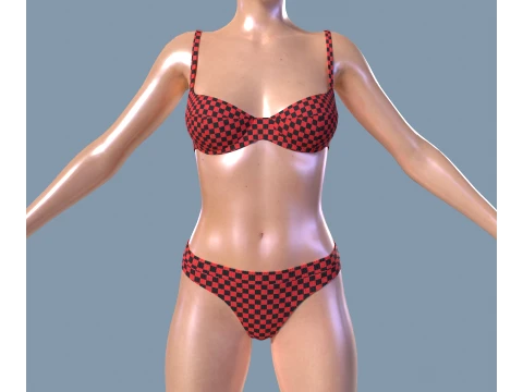 Womens sweasuit and underwear 3D Model