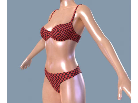 Womens sweasuit and underwear 3D Model