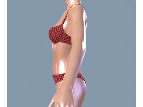 Womens sweasuit and underwear 3D Model