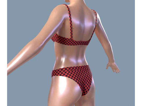Womens sweasuit and underwear 3D Model