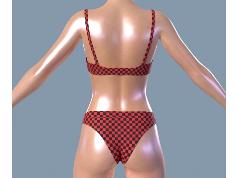 Womens sweasuit and underwear 3D Model