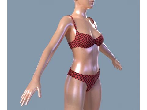 Womens sweasuit and underwear 3D Model
