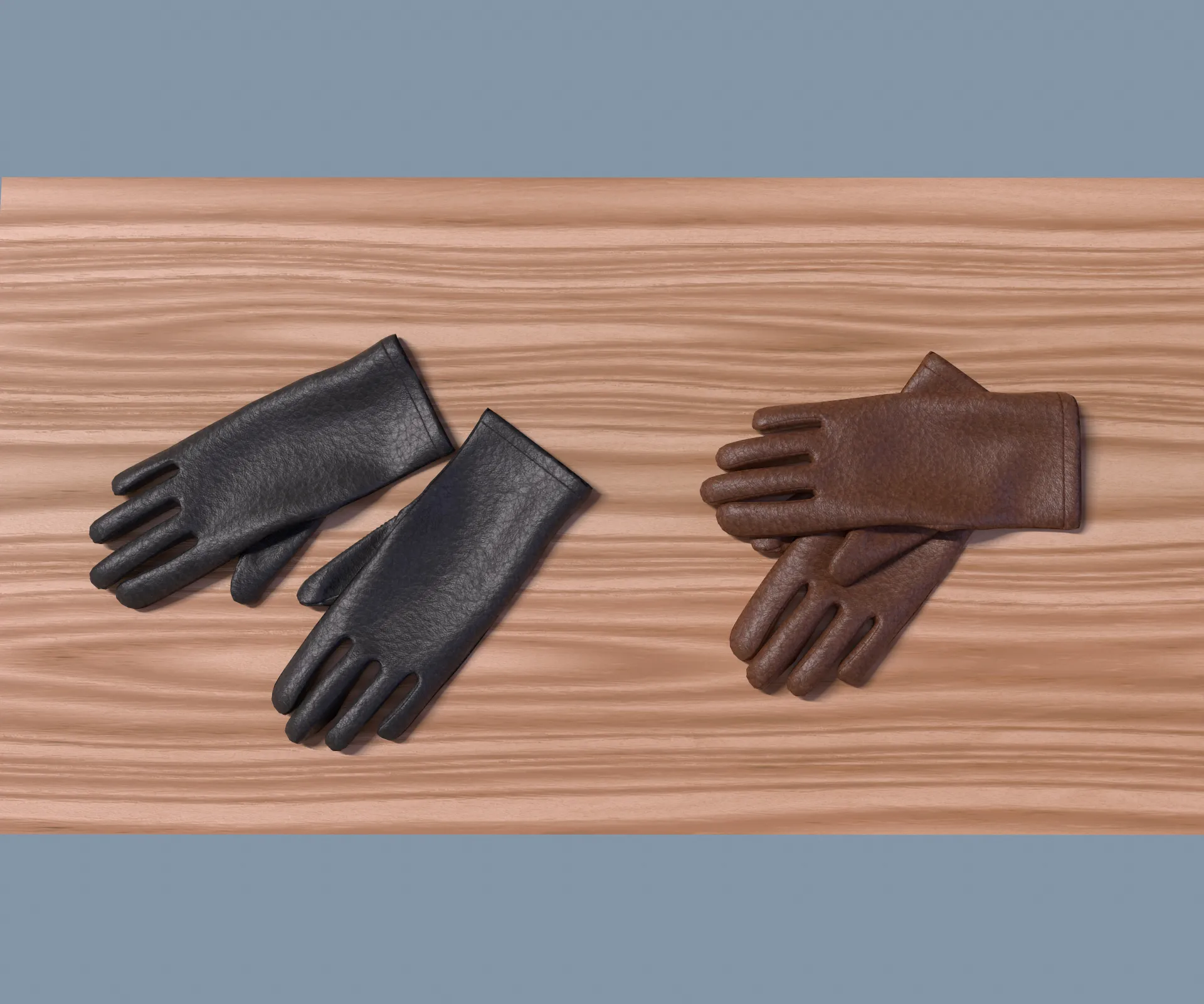 Gloves lying on the surface 3D Model .c4d .max .obj .3ds .fbx .stl .blend 