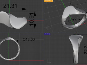 Double face ring Modèles 3D en vedette