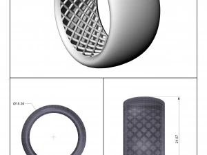 anello della griglia Modello 3D