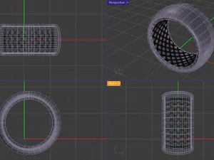 anello della griglia Modello 3D