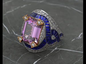 caduceous ring 3D Print Model