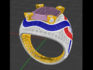 caduceous ring 3D Print Model