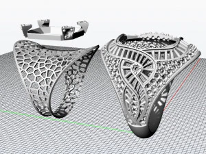 caduceous ring 3D Print Model